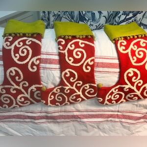 3 Willow House Christmas stockings.